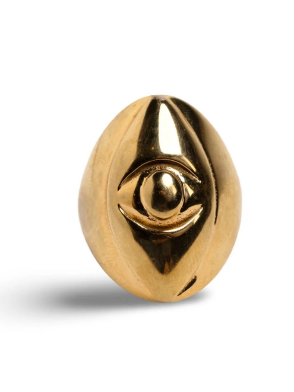 JAGGED HALO JEWELRY ATHENA EVIL EYE RING YELLOW GOLD Statement Ring